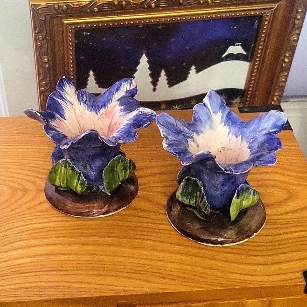 Flower candle holders